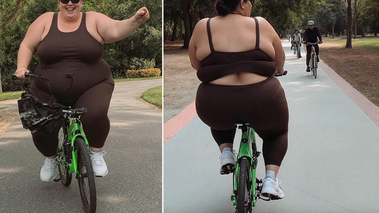 Thais Carla faz ciclismo após cirurgia bariátrica e surpreende